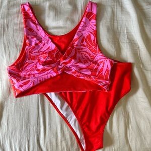 Reversible 4-1 Pink Sport Bathing Suit Set